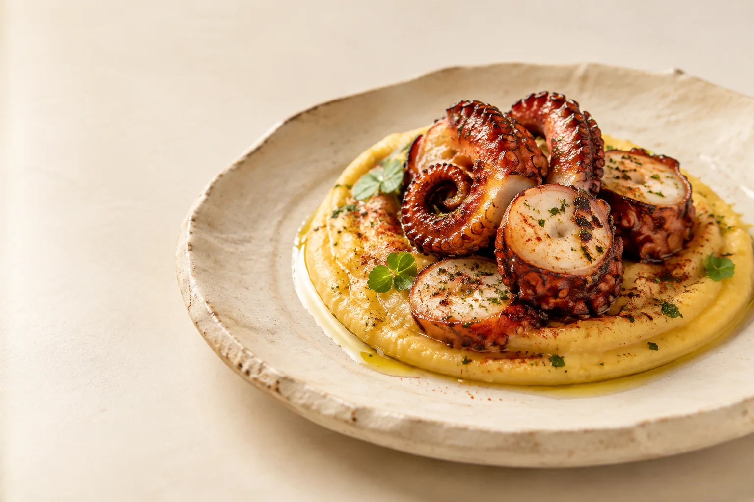 Chef's recommendation with Mediterranean octopus