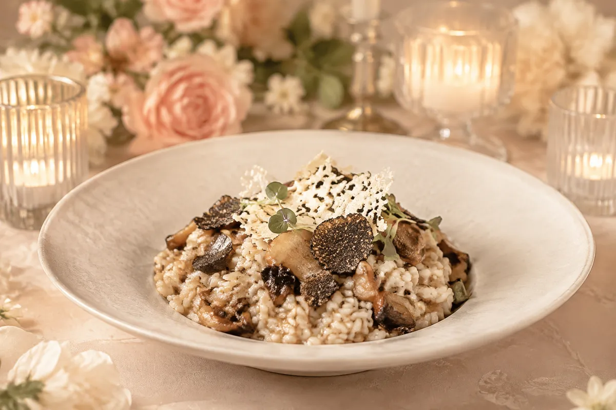 Risotto de trufa y setas