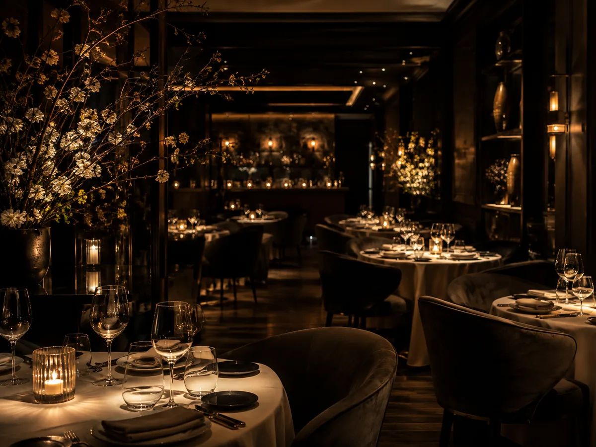 Interior elegante del restaurante