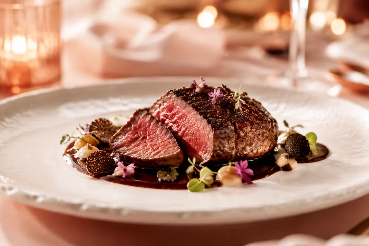 Solomillo de wagyu con verduras